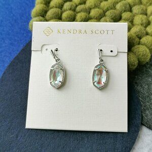 Kendra Scott Lee Dichroic Glass Earrings / Silver